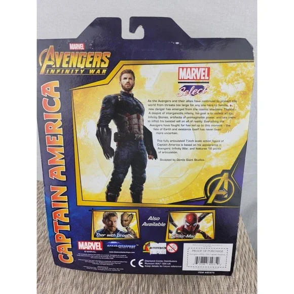 Marvel Diamond Select 7 Action Figure Avengers Infinity War Captain America
